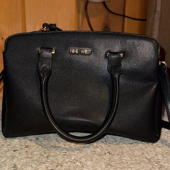 Nine West Classic Black Satchel - Picture 1 of 3
